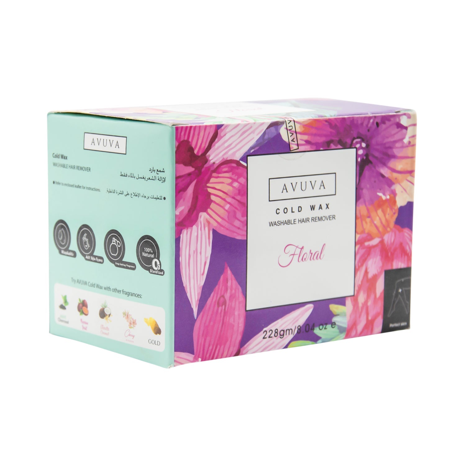 Avuva Hair Removal Cold Wax Floral Scented