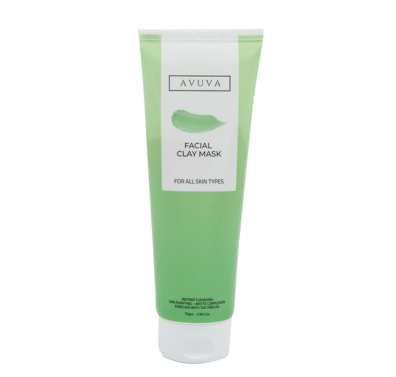 Avuva Cleansing & Purifying Facial Clay Mask with Tea Tree Oil for All Skin Types - cruelty free