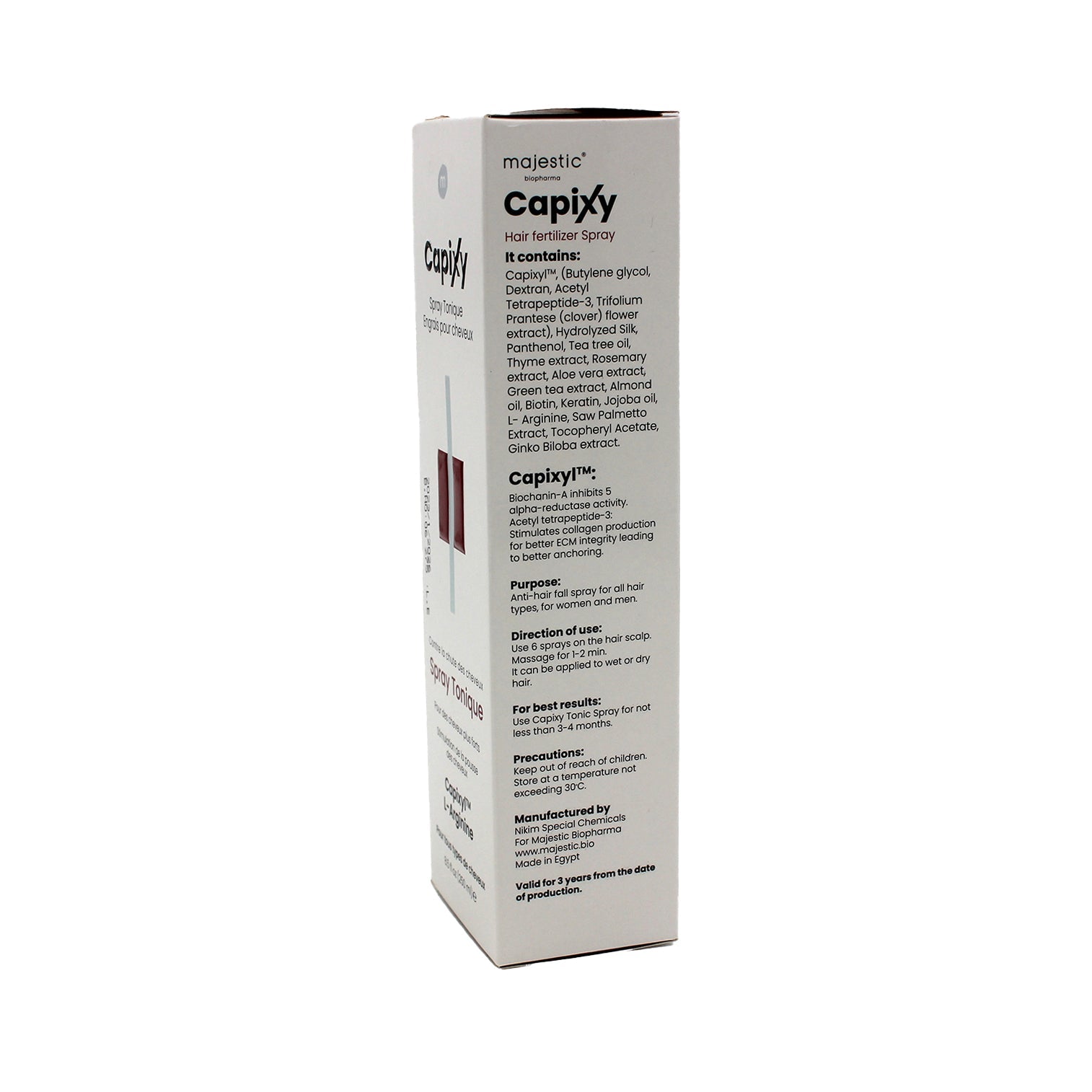 Capixy L-Arginine Anti-Hair Loss Tonic Spray for All Hair Types