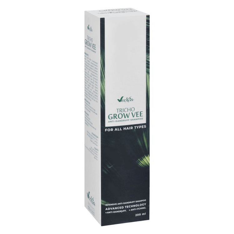 Veexia Tricho Grow Vee Anti-Dandruff & Anti-Itching Shampoo for All Hair Types - silicone free