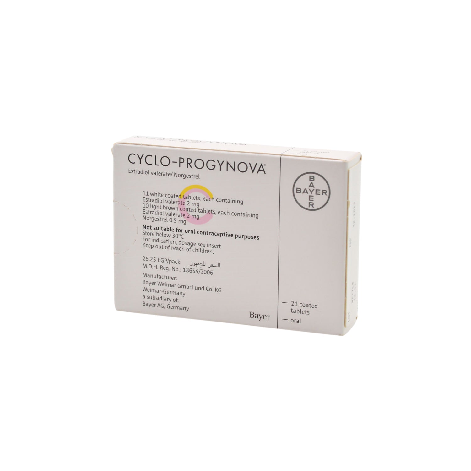 Cyclo-Progynova 2mg Estradiol Valerate & 0.5mg Norgestrel