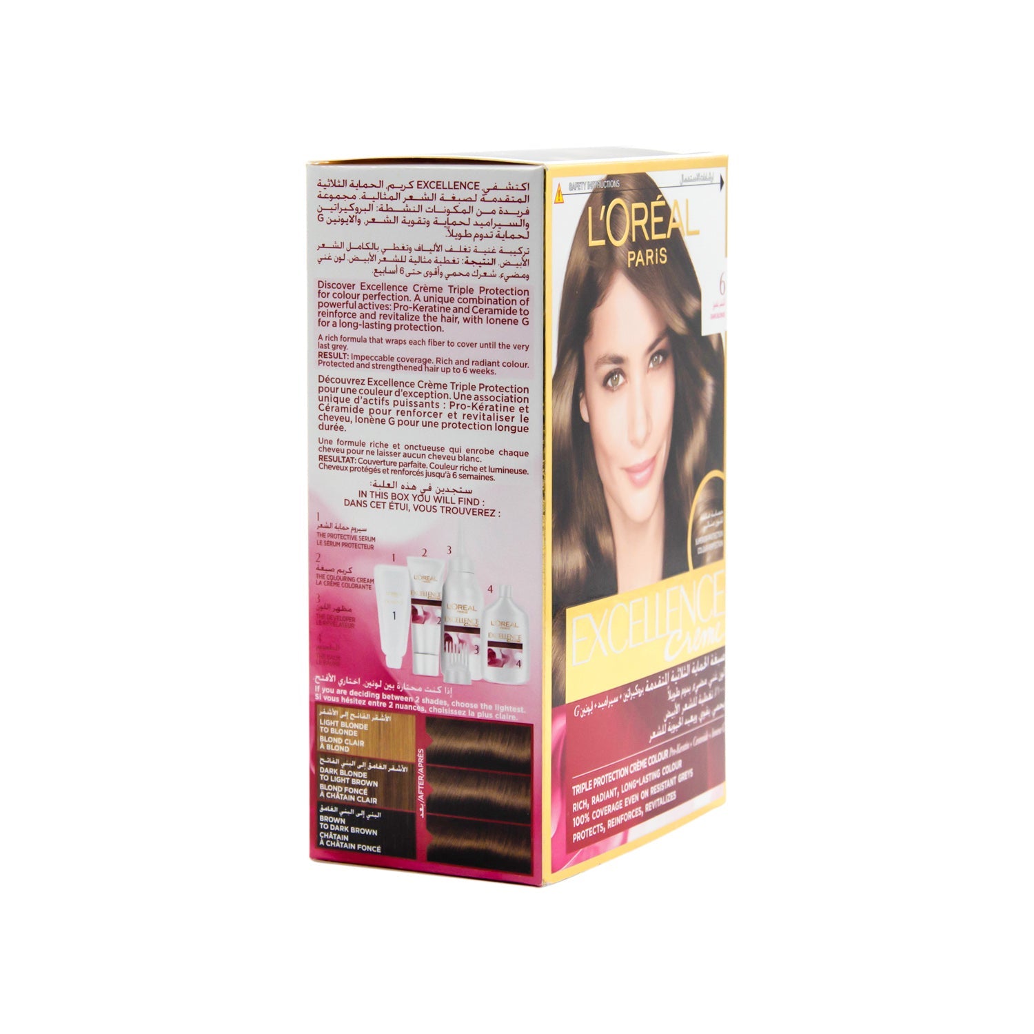 L'Oreal Excellence Triple Care Hair Color Cream Dark Blonde 6