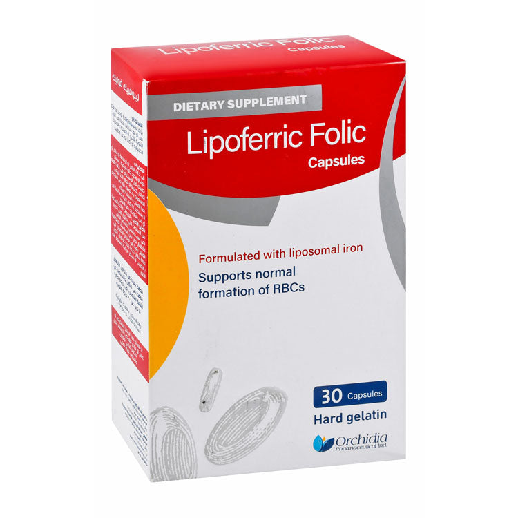 Orchidia 30mg Lipoferric Folic Supplement for Red Blood Cells Formation