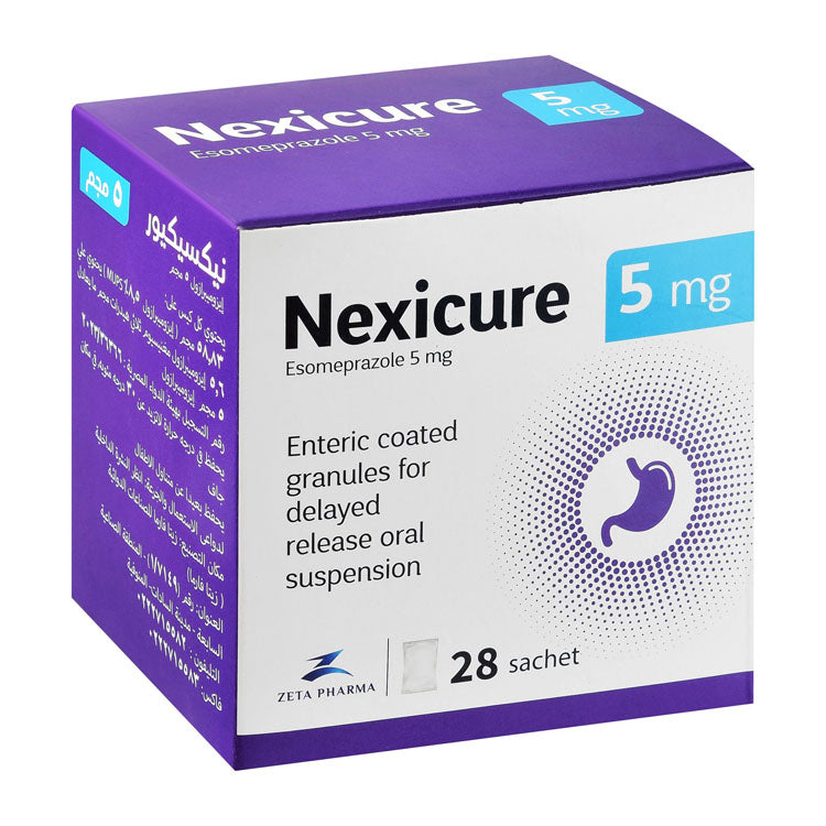 Nexicure 5mg Esomeprazole Oral Suspension Granule Sachets