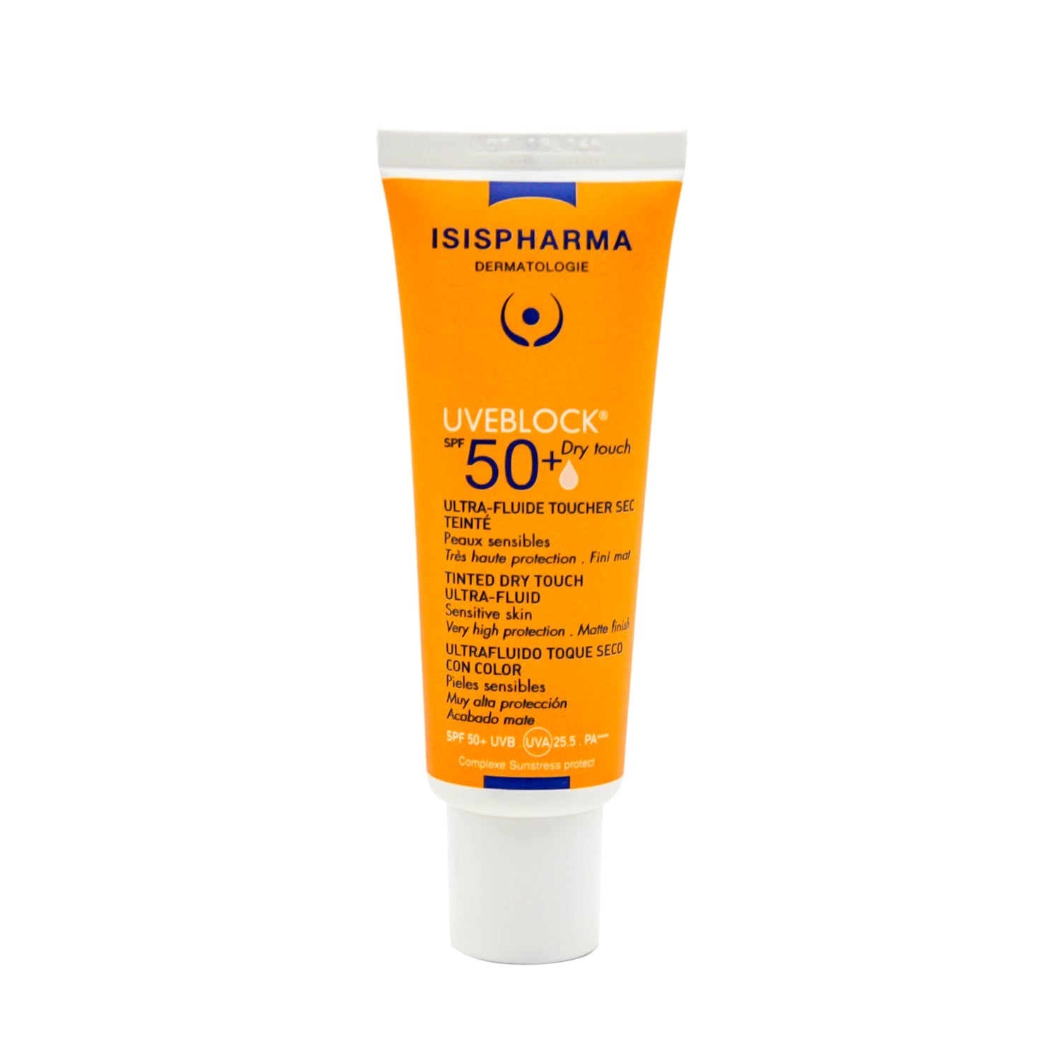 Isispharma Uveblock Tinted Dry Touch Water-Resistant Sunscreen for Sensitive Skin Light SPF50+ - non comedogenic