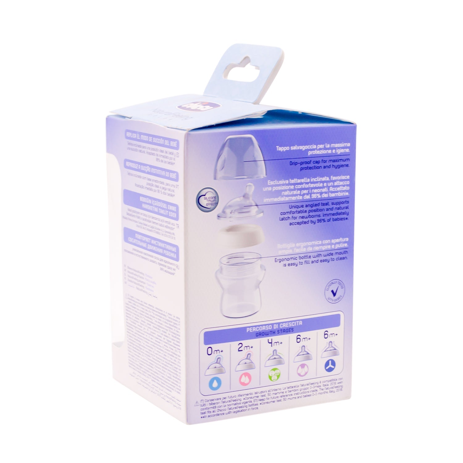 Chicco Bottle Natural Feeling Blue (+0M)  150ml 85002