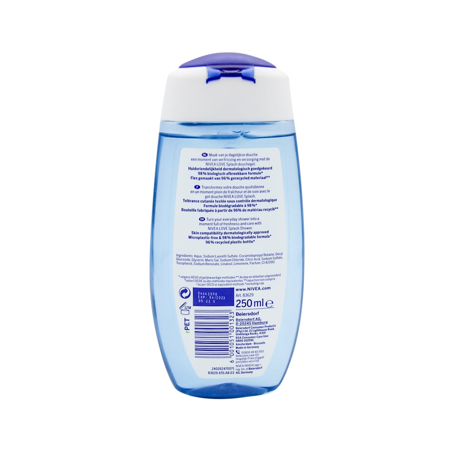 NIVEA Love Splash Fresh Shower Gel Aquatic Scent