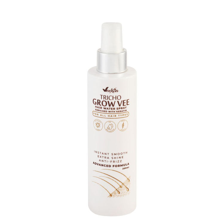 Veexia Tricho Grow Vee Extra Shining, Smoothing & Anti-Frizz Water Spray for All Hair Types - sulfate free