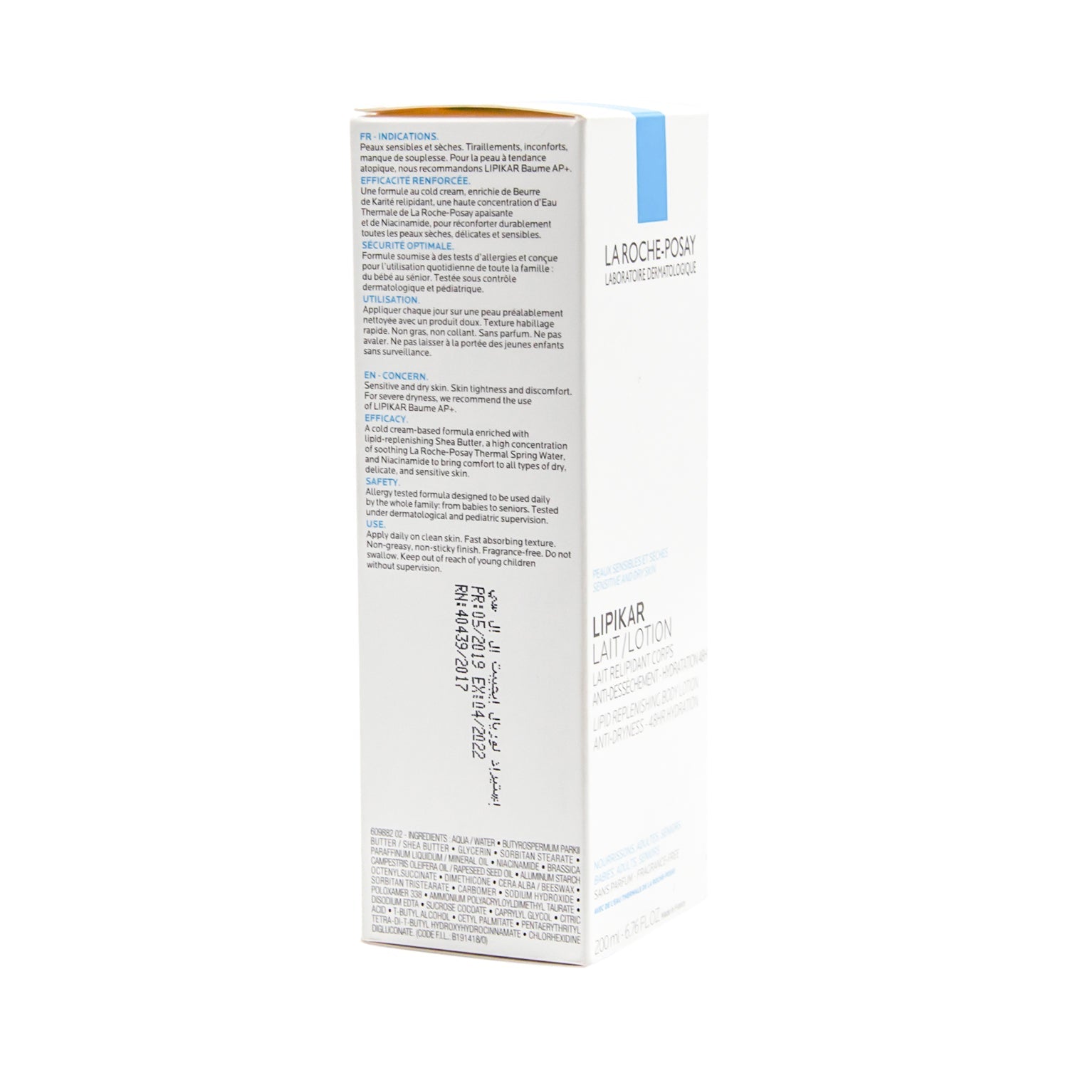 La Roche-Posay Lipikar Lipid Replenishing Anti-Dryness Body Lotion for Babies & Adults with Dry & Sensitive Skin - fragrance free