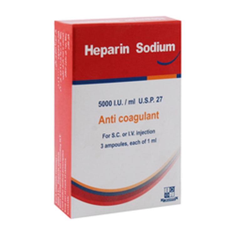 Heparin Sodium 5000 IU/ml Anti Coagulant Ampoules for Subcutaneous & Intravenous Injection