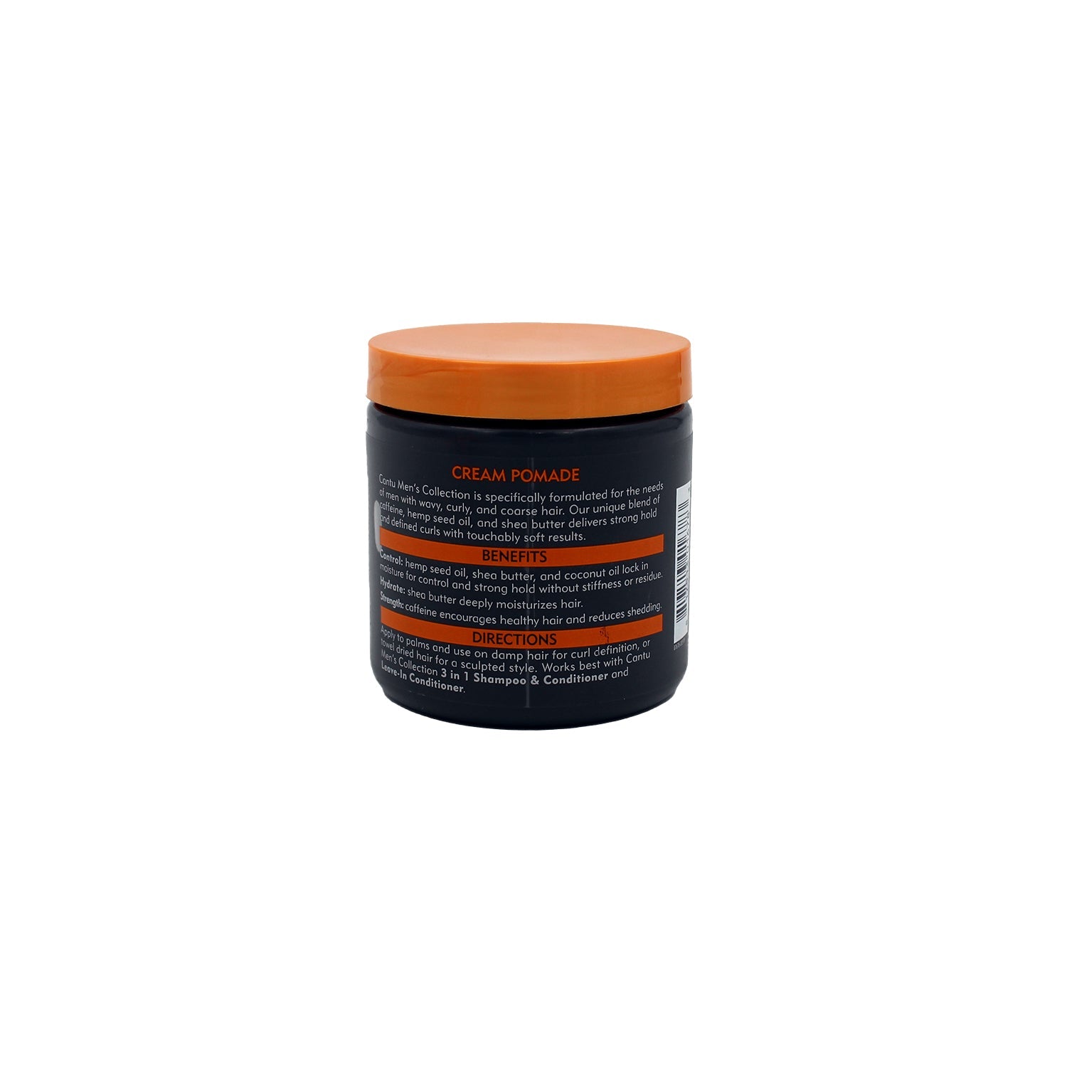 Cantu Hair Cream Pomade with Shea Butter, Caffeine & Hemp Seed Oil for Men Strong Hold